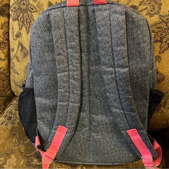 The Childrens Place Denim Patch Backpack Blue/Pink - Picture 6 of 9
